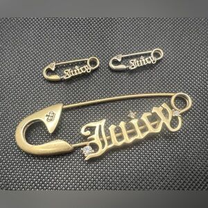 Vintage Juicy Couture  Safety Pins Bundle of 3